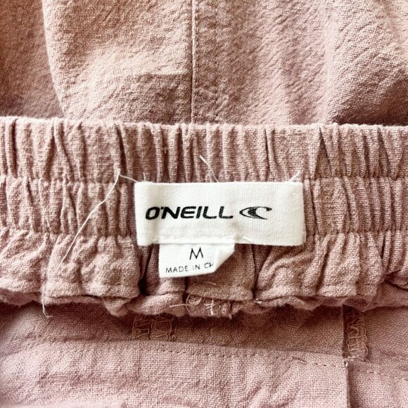 Oneill Jinnie High Rise Button Fly Wide Leg Pants Cropped Beach Boho - MEDIUM - Picture 4 of 8